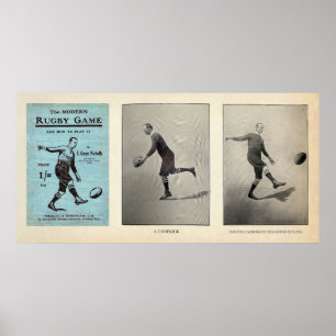 Affiche Jeu de rugby moderne - Rugby Art Vintage