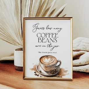 Affiche Jeu de société Devinez combien de grains de café