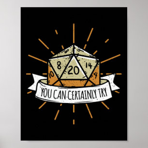 Affiche Jeu de société nerd Dungeon que vous pouvez certai