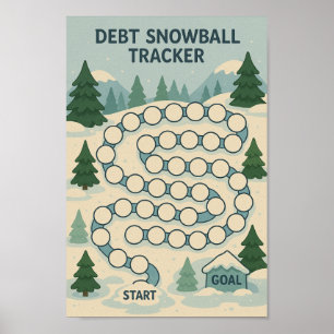 Affiche Jeu de suivi de balle de neige de dette