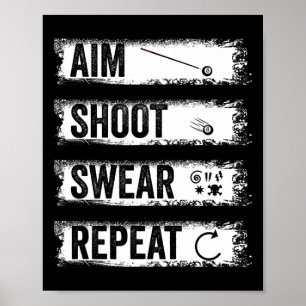 Affiche Jeu de tir de but Répéter Funny Billiards Pool à 8