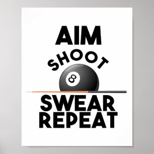 Affiche Jeu de tir de but Répétition - Billard amusant - 8