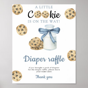 Affiche Jeu de tirage au sort de couche pour baby shower a
