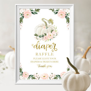Affiche Jeu de tirage au sort de couche signe rose or pour