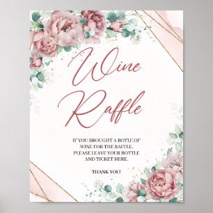 Affiche Jeu de tirage au sort sur le vin floral eucalyptus