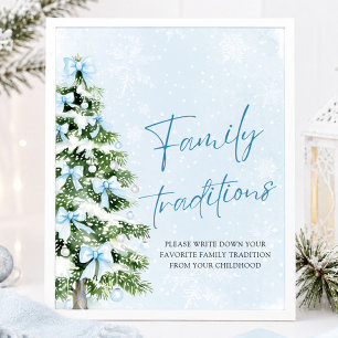 Affiche Jeu de traditions familiales de l'arbre de Noël au