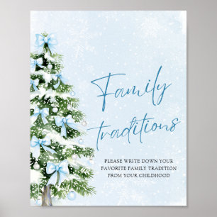 Affiche Jeu de traditions familiales de l'arbre de Noël au