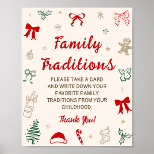 Affiche Jeu de traditions familiales pour Baby Shower de N