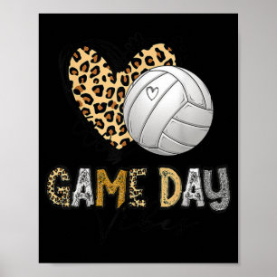 Affiche Jeu de volleyball Bleu Vibes Volleyball Maman