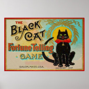 Affiche Jeu de voyance au chat noir