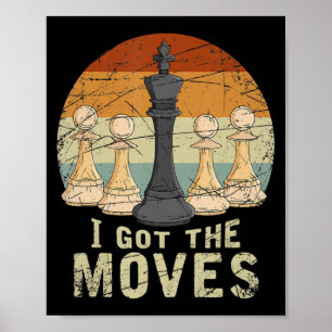 Affiche Jeu d'échecs du roi de pion Figure Échecs cadeaux
