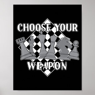 Affiche jeu d'échecs stratégie cadeau un joueur d'échecs