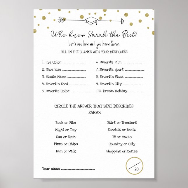 Affiche Jeu des diplômés (Devant)