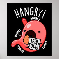 Jeu d'estomac factice Hangry Funny BG Dark