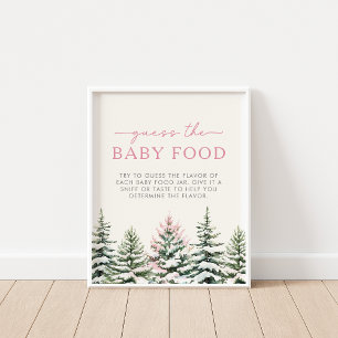 Affiche Jeu d'hiver Woodland Guess the Baby Food Game