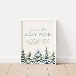 Affiche Jeu d'hiver Woodland Guess the Baby Food Game