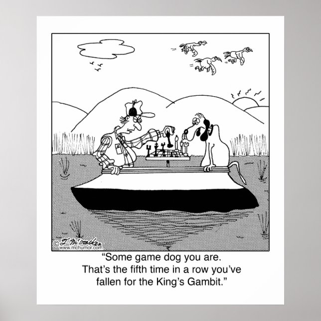 Affiche Jeu Dog Joue aux échecs (Devant)