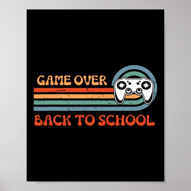 Affiche Jeu drôle à l'école c'est fini enseignant élève Vi (Devant)