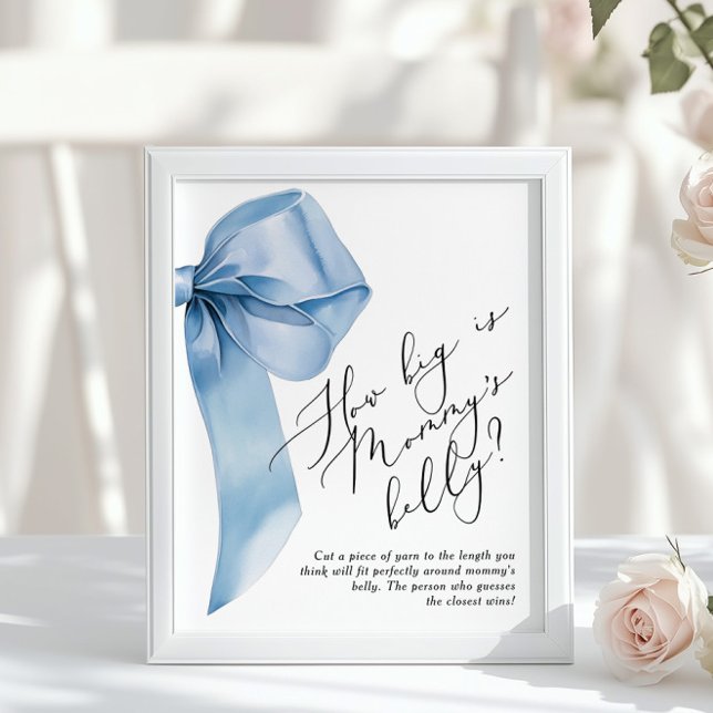 Affiche Jeu du ruban bleu Quelle est la taille du ventre d (Créateur téléchargé)