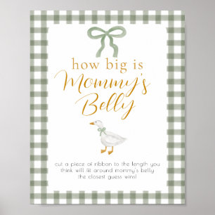 Affiche Jeu du Ventre de Maman Silly Goose Green Gingham