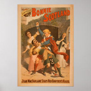 Affiche Jeu écossais 3 de Bonnie Ecosse de Sidney R.