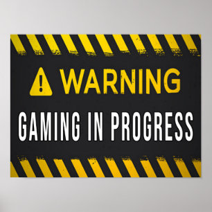 Affiche Jeu en cours - Jeu d'avertissement en cours