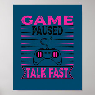 Affiche Jeu Enfant En Pause Parle Vite Pour Joueurs De Jeu