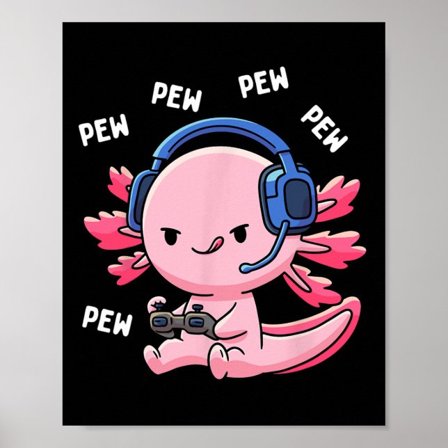 Affiche Jeu Enfants Garçons Filles Anime Vidéo Jeu Pew Gam (Devant)