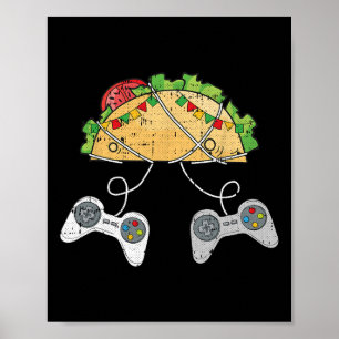 Affiche Jeu Et Tacos Cinco De Mayo Video-game Mexicain