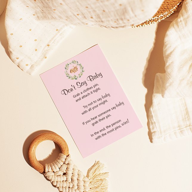 Affiche Jeu Floral Sleeping Deer Girl "Don't Say Baby" (Créateur téléchargé)