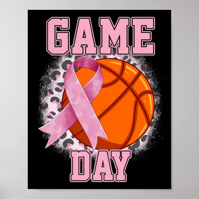 Affiche Jeu Jour du cancer du sein sensibilisation Basketb (Devant)