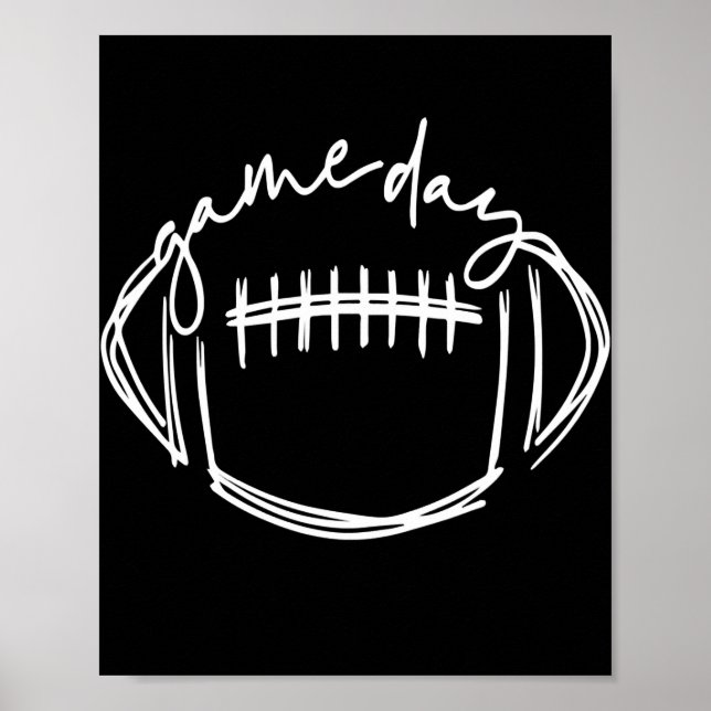 Affiche Jeu Jour Football Jour Vibes Football Amour (Devant)