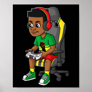 Affiche Jeu Junetdix Gamer Fun Boys Enfants Ados Jeu
