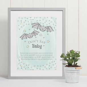 Affiche Jeu Ne dis pas Bébé Chauve-Souris Bébé Menthe