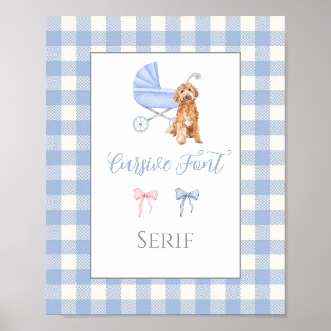 Affiche Jeu personnalisable pour Baby Shower (Devant)