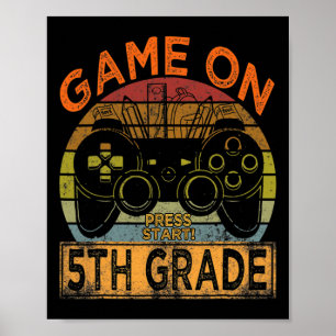 Affiche Jeu Rétro Bienvenue en 5e année Byck à l'école G