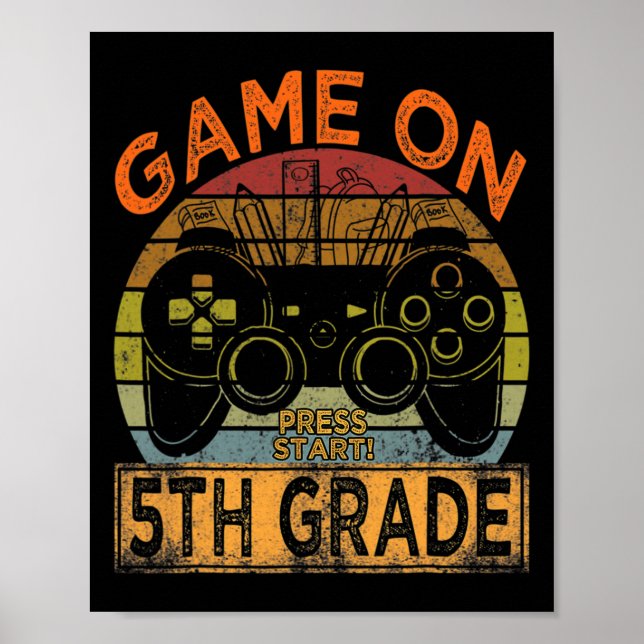 Affiche Jeu Rétro Bienvenue en 5e année Byck à l'école G (Devant)