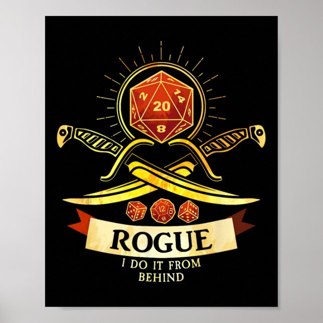 Affiche Jeu Rpg Cl Fantasy Gamer Rogue  (Devant)