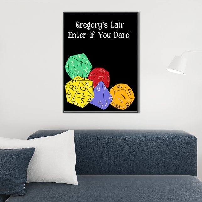 Affiche Jeu RPG Dice, Conseil, Jeux d'Imaginaire Personnal (Créateur téléchargé)