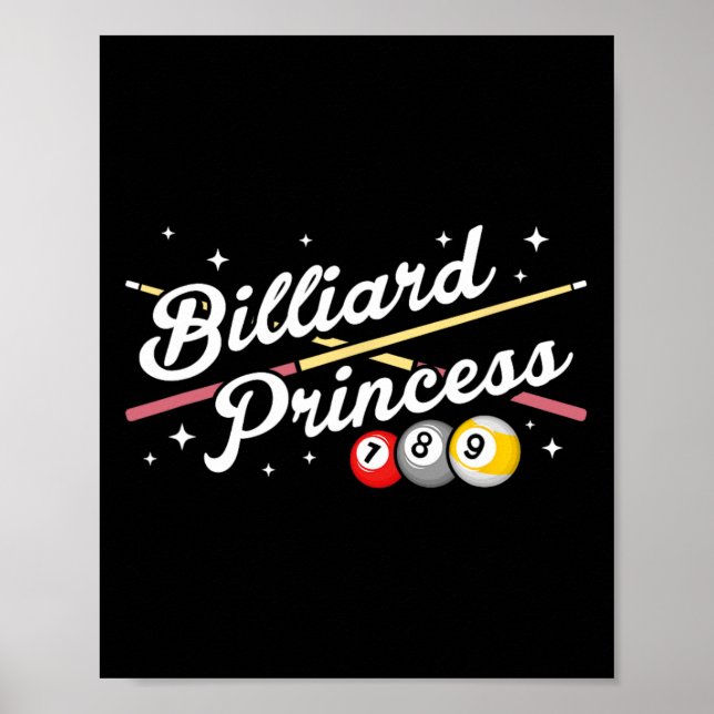 Affiche Jeu Snooker Billard Princess Pool Joueurs Billia (Devant)