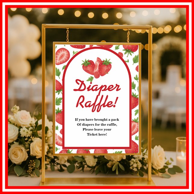 Affiche Jeu sucré de fraise de fraise de couches (Créateur téléchargé)