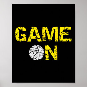 Affiche Jeu Sur Basket; Blue Black Yellow Gold Team Co
