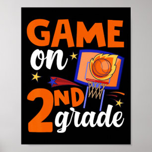 Affiche Jeu Sur Basketball De 2E Année Retour À L'École Ét