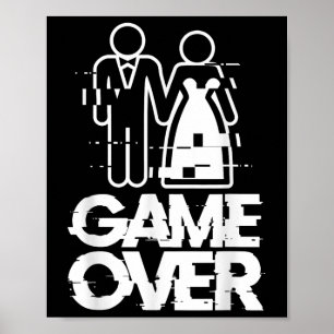 Affiche Jeu sur Glitch Bride Groom Drôle Mariage