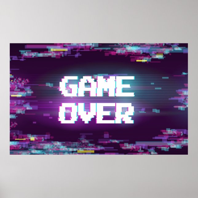 Affiche Jeu sur l'illustration de concept avec un effet de (Devant)