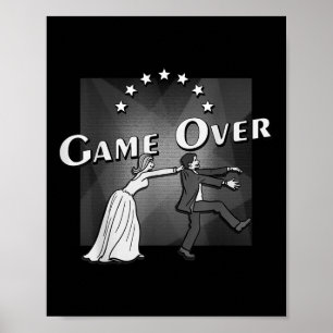Affiche Jeu Sur, Mariage, Mariage, Mariée Et Groom, Gif