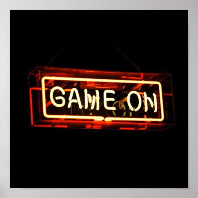 Affiche Jeu sur Neon Sign Sports Jeu Gamer (Devant)