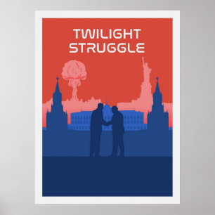 Affiche Jeu Twilight Strggle minimaliste Voyage