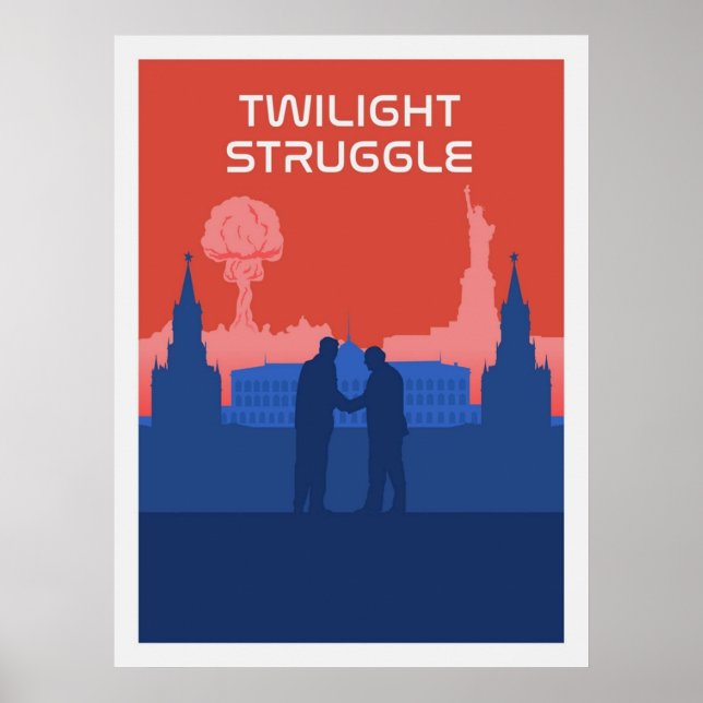 Affiche Jeu Twilight Strggle minimaliste Voyage (Devant)