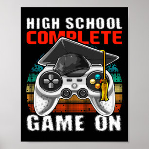 Affiche Jeu Vidéo Complet de l'école Cadeau Graduation Sen